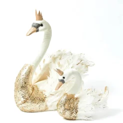 Mrs. Alice Large Giselle Glitter Swan< Christmas Decorations