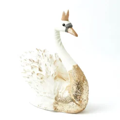 Mrs. Alice Large Giselle Glitter Swan< Christmas Decorations