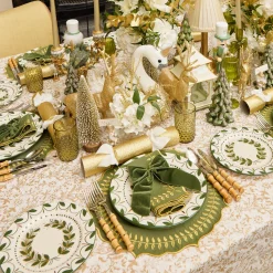 Mrs. Alice Large Gold Glitter Tree (Pair)< Christmas Decorations