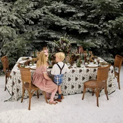 Mrs. Alice Large Green Ribboned Spotted Deer (Pair) - 56cm< Christmas Decorations