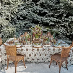 Mrs. Alice Large Green Ribboned Spotted Deer (Pair) - 56cm< Christmas Decorations