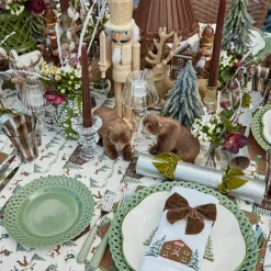 Mrs. Alice Large Natural Wooden Nutcracker (Pair)< Christmas Decorations