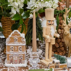 Mrs. Alice Large Natural Wooden Nutcracker (Pair)< Christmas Decorations