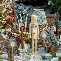 Mrs. Alice Large Natural Wooden Nutcracker (Pair)< Christmas Decorations