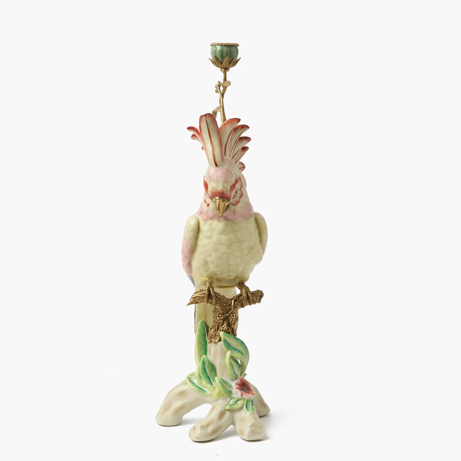 Mrs. Alice Large Pink Cockatoo Candle Holder< Summer Candleware | Candle Holders
