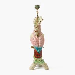 Mrs. Alice Large Pink Cockatoo Candle Holder< Summer Candleware | Candle Holders