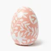 Mrs. Alice Large Pink Floral Tole Egg< Spring Decorations