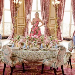 Mrs. Alice Large Pink Floral Tole Egg< Spring Decorations