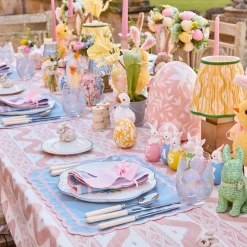 Mrs. Alice Large Pink Floral Tole Egg< Spring Decorations