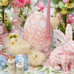 Mrs. Alice Large Pink Floral Tole Egg< Spring Decorations