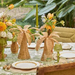 Mrs. Alice Large Rattan Palm Tree (Pair)< Year-round Decorations | Spring Decorations