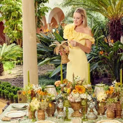 Mrs. Alice Large Rattan Palm Tree (Pair)< Year-round Decorations | Spring Decorations