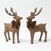 Mrs. Alice Large Rattan Reindeer (Pair) - 40cm< Christmas Decorations