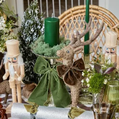 Mrs. Alice Large Rattan Reindeer (Pair) - 40cm< Christmas Decorations