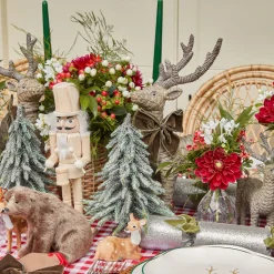 Mrs. Alice Large Rattan Reindeer (Pair) - 40cm< Christmas Decorations