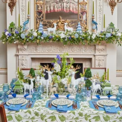 Mrs. Alice Large White Reindeer with Gold Antlers (Pair) - 45cm< Christmas Decorations