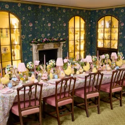 Mrs. Alice Large Yellow Floral Tole Egg< Spring Decorations