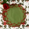 Mrs. Alice Lily Green & Red Placemats (Set of 4)< Placemats