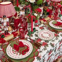 Mrs. Alice Lily Green & Red Placemats (Set of 4)< Placemats