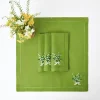 Mrs. Alice Lily of the Valley Green Linen Napkins (Set of 4)< Napkins | For Her