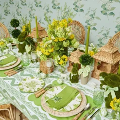 Mrs. Alice Lily of the Valley Green Linen Napkins (Set of 4)< Napkins | For Her