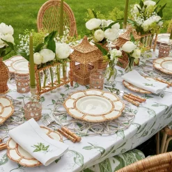 Mrs. Alice Lily of the Valley White Linen Napkins (Set of 4)< Napkins