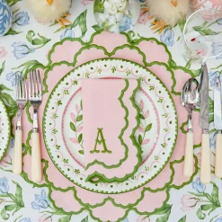 Mrs. Alice Lily Pink & Green Napkins (Set of 4)< Napkins | Mrs. Alice Monogram