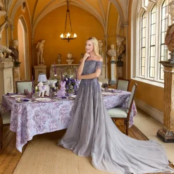 Mrs. Alice Lily Purple Gingham Napkins (Set of 4)< Napkins | Mrs. Alice Monogram