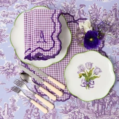 Mrs. Alice Lily Purple Gingham Napkins (Set of 4)< Napkins | Mrs. Alice Monogram