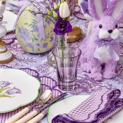 Mrs. Alice Lily Purple Gingham Napkins (Set of 4)< Napkins | Mrs. Alice Monogram