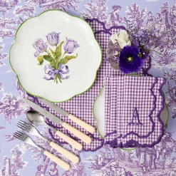 Mrs. Alice Lily Purple Gingham Placemats (Set of 4)< Placemats