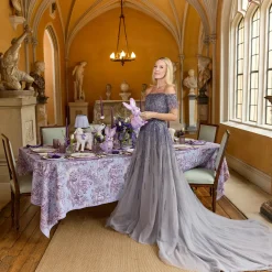 Mrs. Alice Lily Purple Gingham Placemats & Napkins (Set of 4)< Table Linen Sets | Mrs. Alice Monogram