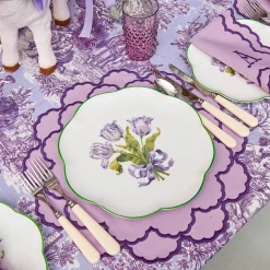 Mrs. Alice Lily Purple Placemats & Napkins (Set of 4)< Table Linen Sets | Mrs. Alice Monogram