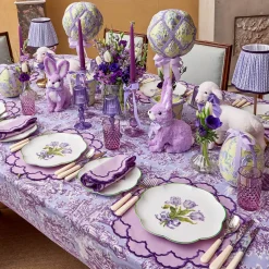 Mrs. Alice Lily Purple Placemats & Napkins (Set of 4)< Table Linen Sets | Mrs. Alice Monogram