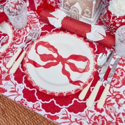 Mrs. Alice Lily Red & White Placemats (Set of 4)< Placemats