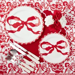 Mrs. Alice Lily Red & White Placemats (Set of 4)< Placemats