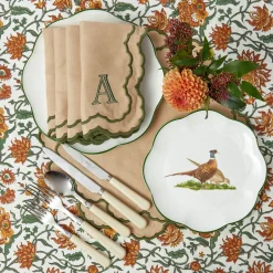 Mrs. Alice Lily Sand & Green Placemats (Set of 4)< Placemats