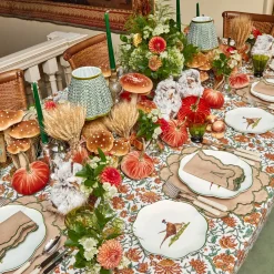 Mrs. Alice Lily Sand & Green Placemats & Napkins (Set of 4)< Table Linen Sets | Mrs. Alice Monogram