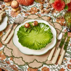 Mrs. Alice Lily Sand & Green Placemats (Set of 4)< Placemats