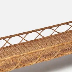 Mrs. Alice Madeleine Rattan Scalloped Console Table< Furniture | Furniture