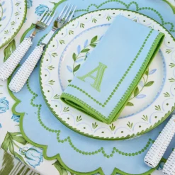 Mrs. Alice Mariana Blue & Green Napkins (Set of 4)< Summer Table Linen | Napkins