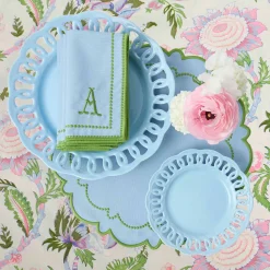 Mrs. Alice Mariana Blue & Green Napkins (Set of 4)< Summer Table Linen | Napkins
