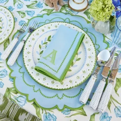 Mrs. Alice Mariana Blue & Green Napkins (Set of 4)< Summer Table Linen | Napkins
