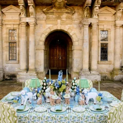 Mrs. Alice Mariana Blue & Green Placemats & Napkins (Set of 4)< Summer Table Linen | Table Linen Sets