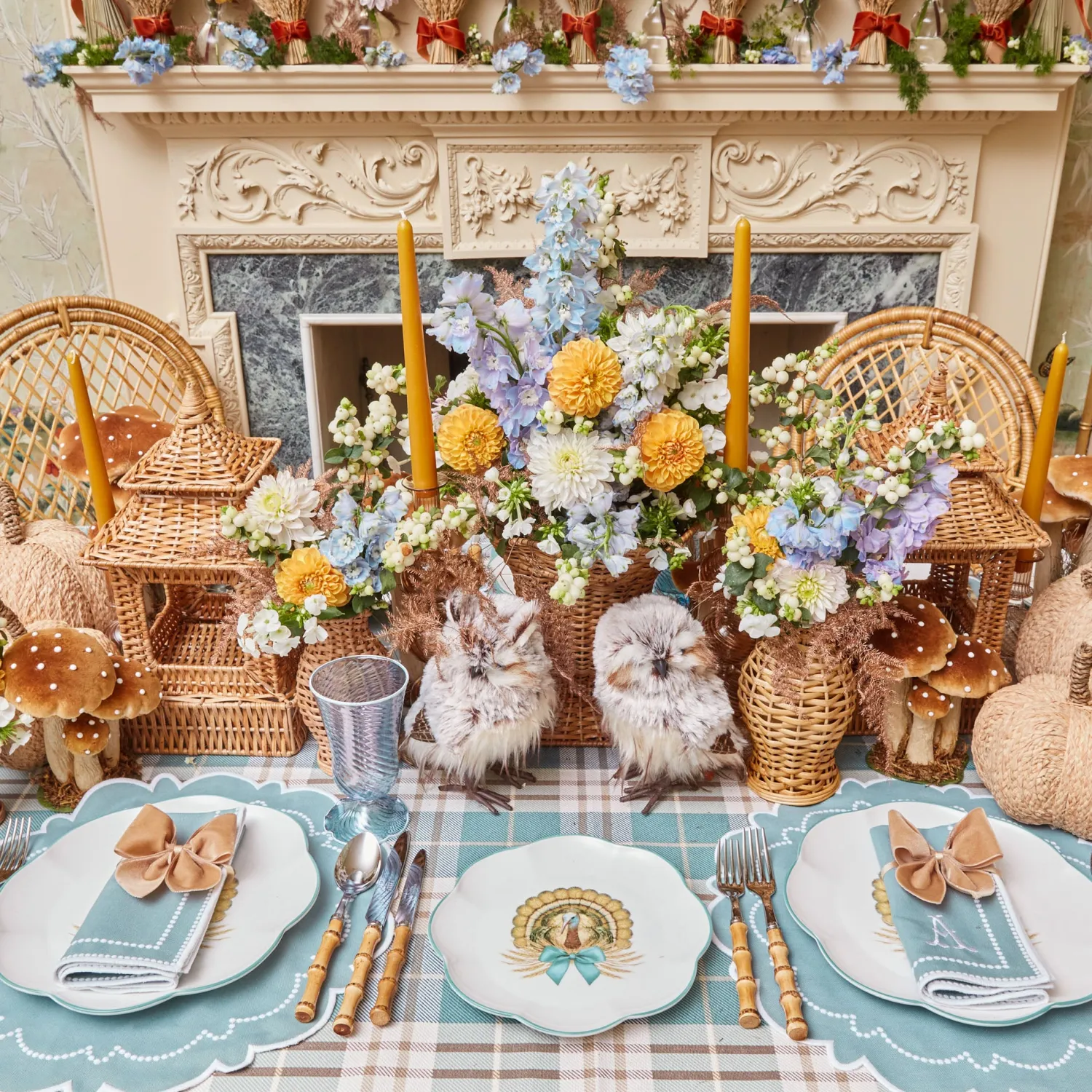 Mrs. Alice Mariana Duck Egg Placemats (Set of 4)< Placemats