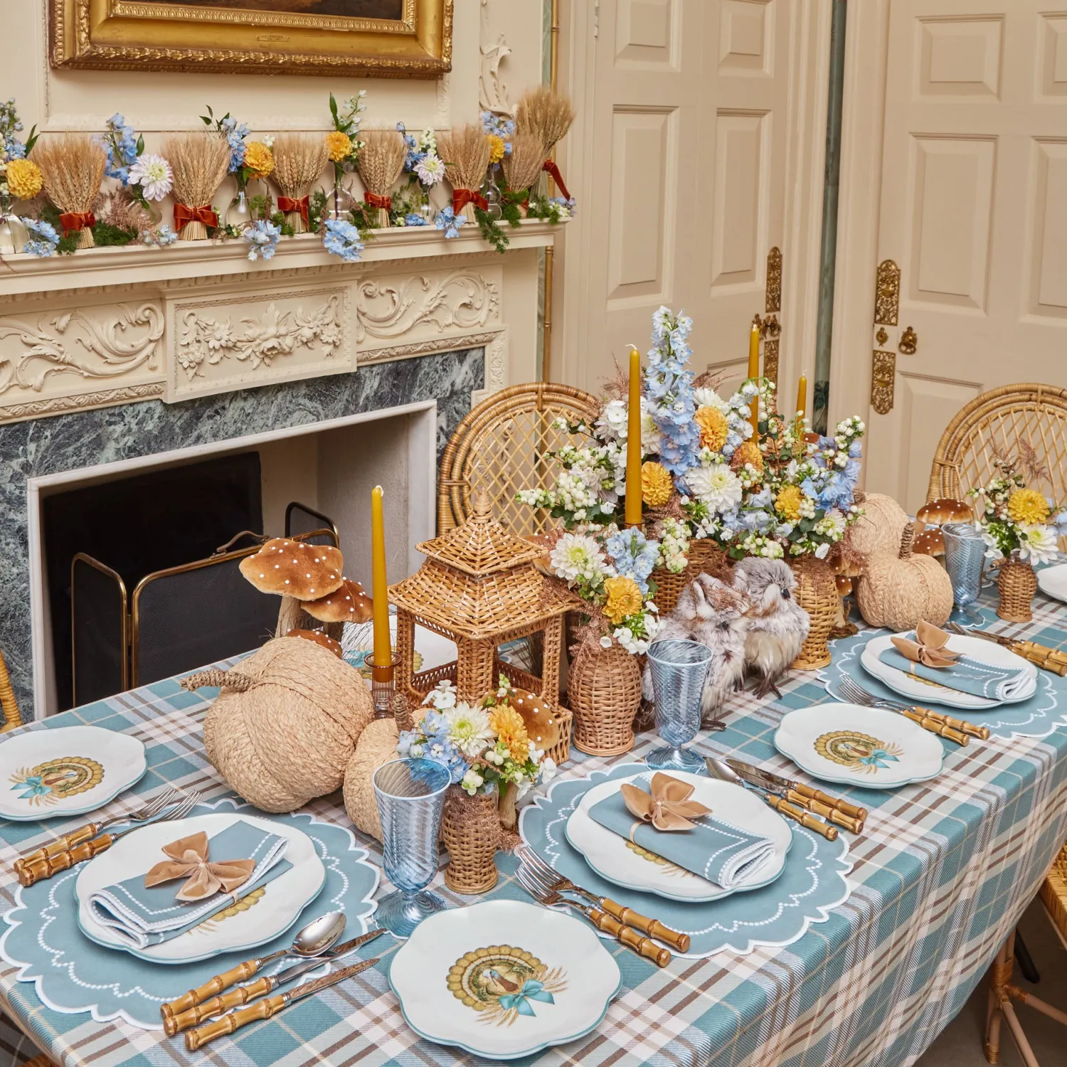 Mrs. Alice Mariana Duck Egg Placemats (Set of 4)< Placemats