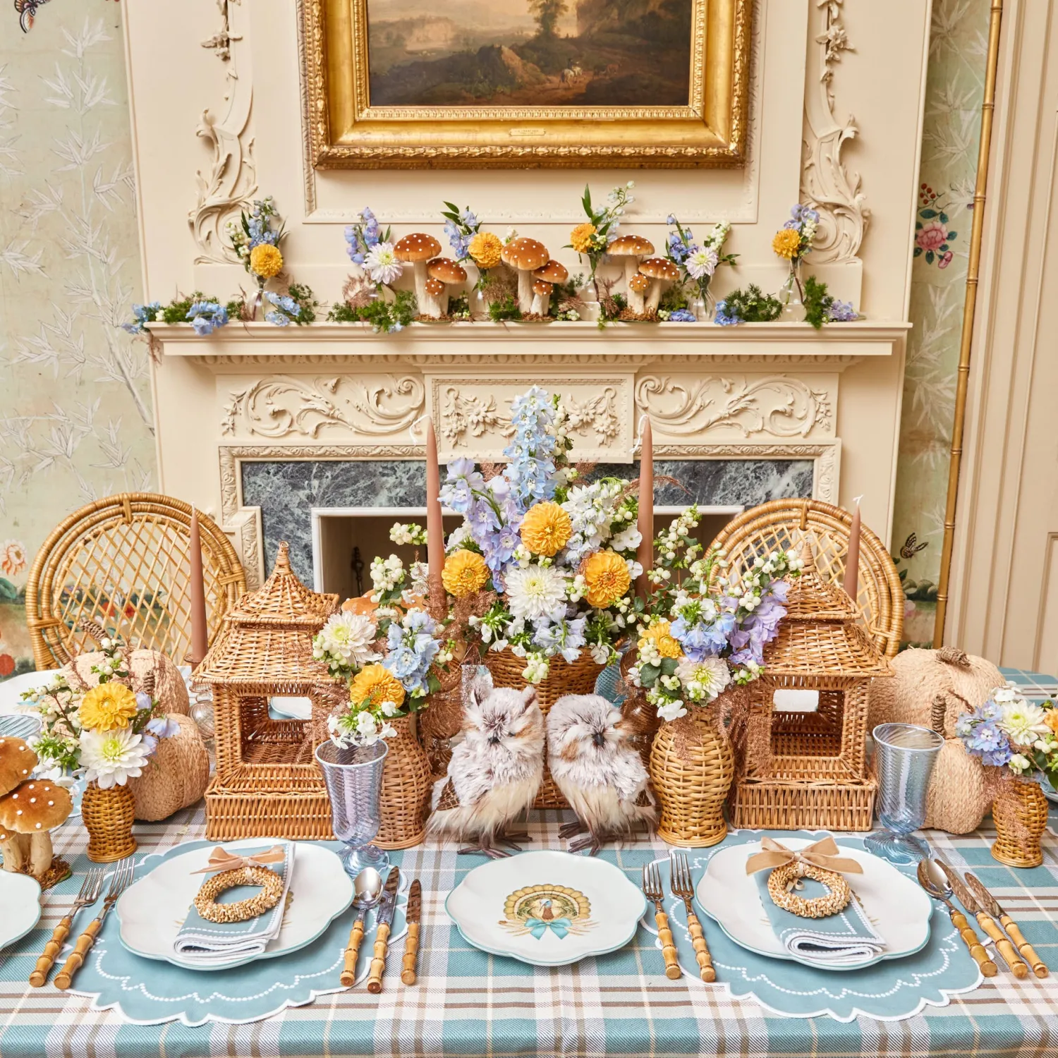 Mrs. Alice Mariana Duck Egg Placemats (Set of 4)< Placemats