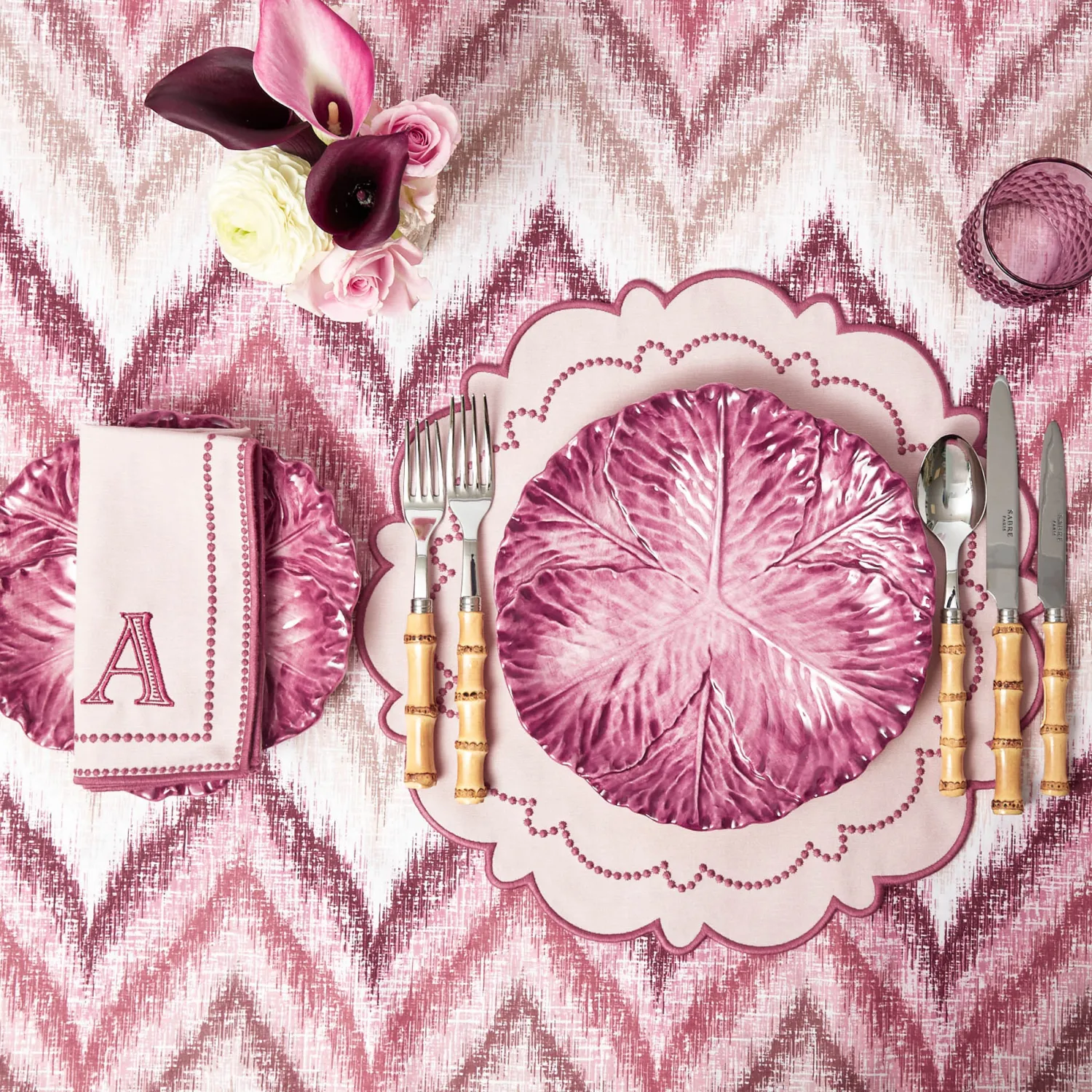 Mrs. Alice Mariana Pink Napkins (Set of 4)< Summer Table Linen | Napkins