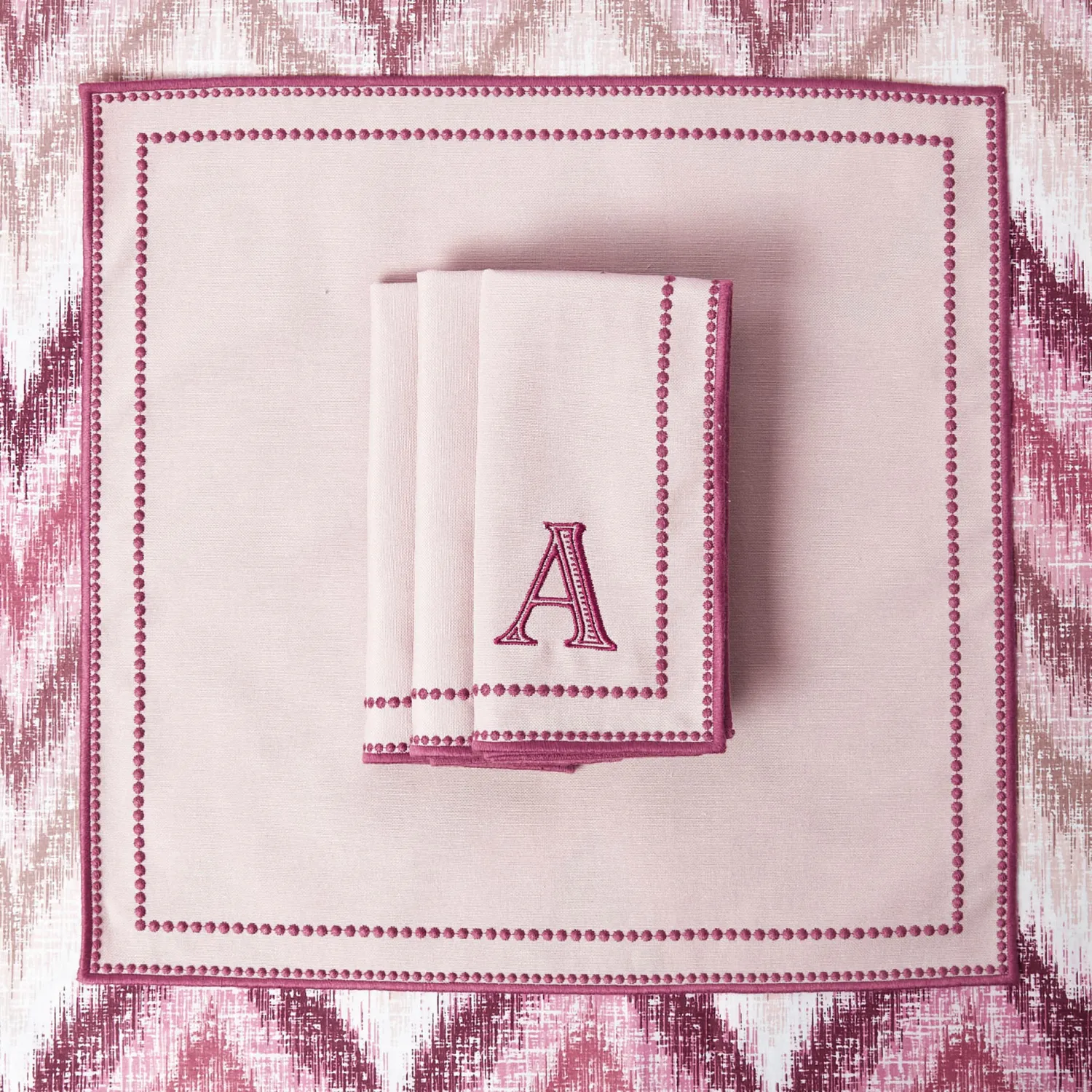 Mrs. Alice Mariana Pink Napkins (Set of 4)< Summer Table Linen | Napkins