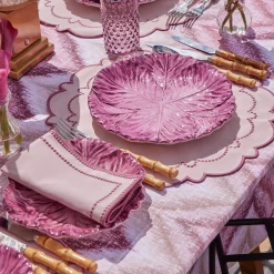 Mrs. Alice Mariana Pink Placemats & Napkins (Set of 4)< Summer Table Linen | Table Linen Sets